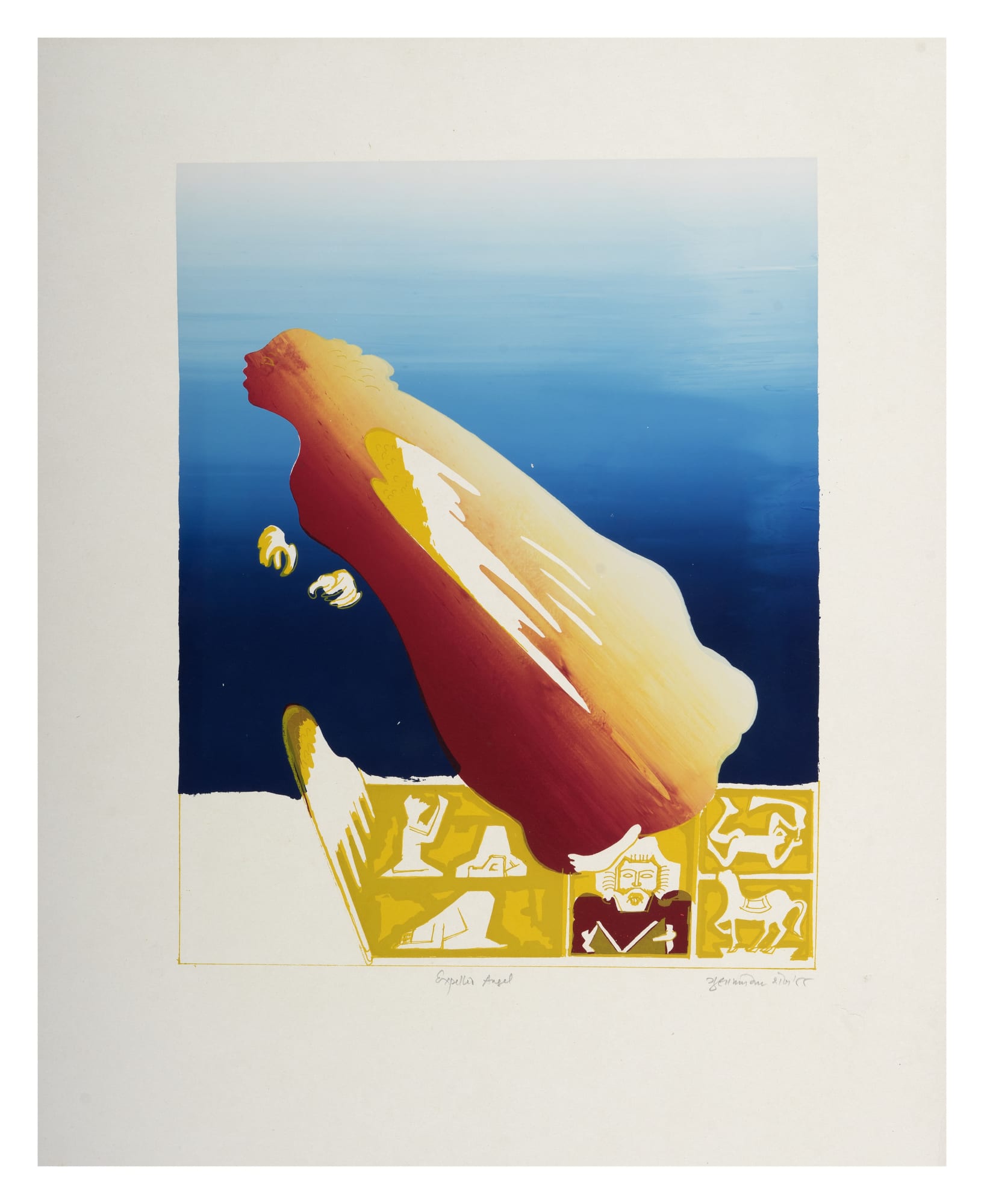 Gulammohammed SheikhExpelled Angel, 1990 Silkscreen