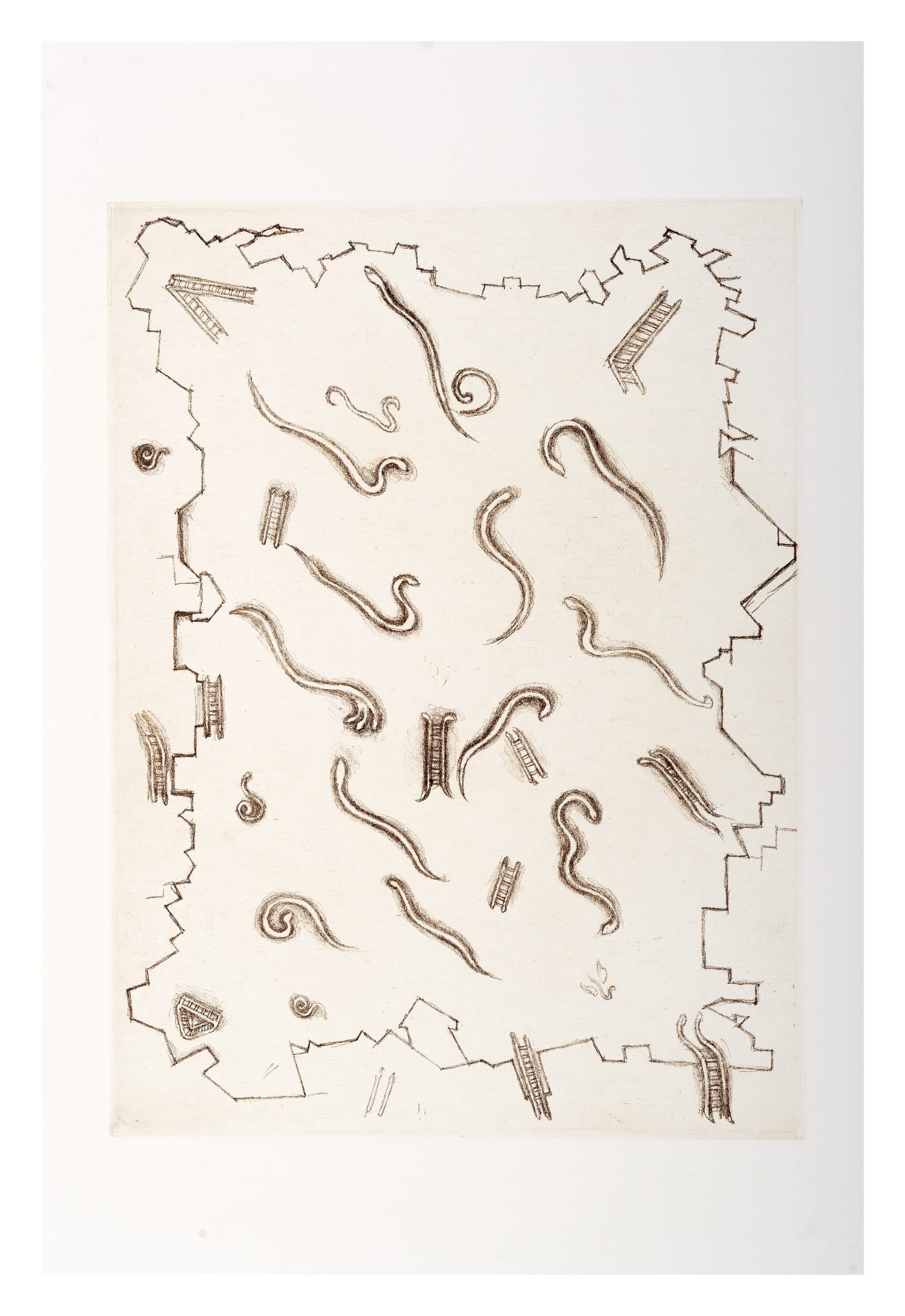 Gulammohammed SheikhSnakes and Ladders, 2013 Etching - Soft Ground, Second Version