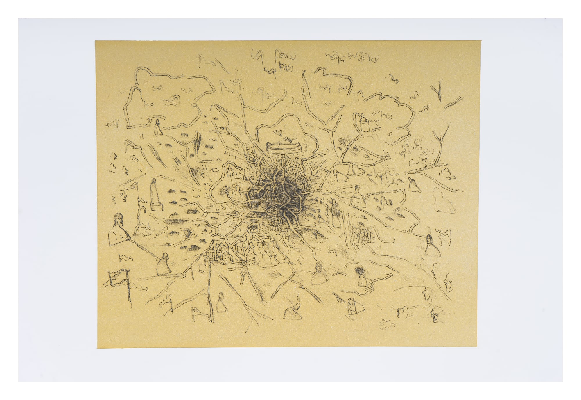 Gulammohammed SheikhCity of Statues and Ghosts Etching - Soft Ground