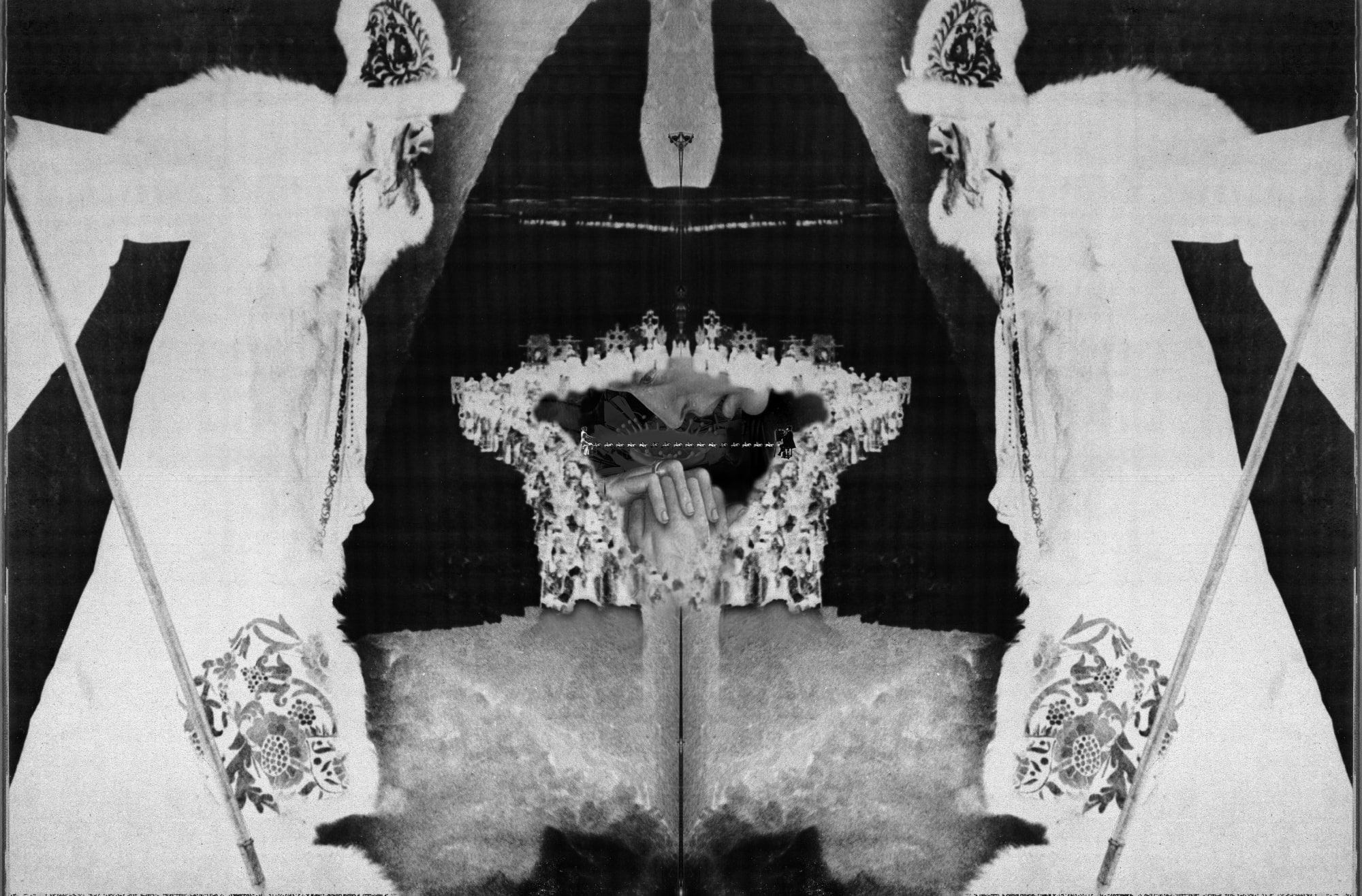 Gulammohammed Sheikh Gaze, 2002/2024 Digital collage, Inkjet on Hahnemühle Fine Art Texture Paper