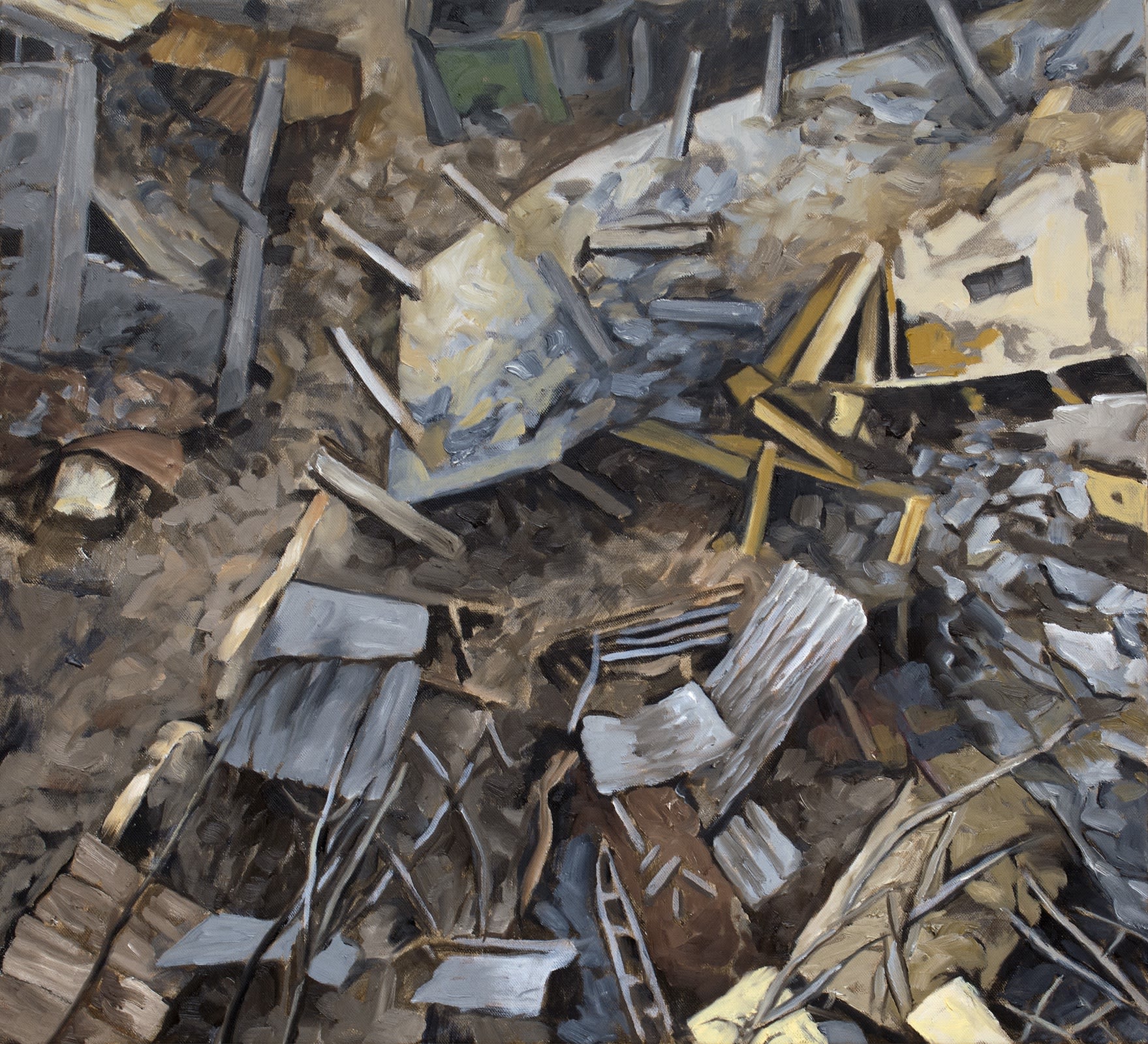 Sudhir Patwardhan Remains, 2024 Oil on canvas