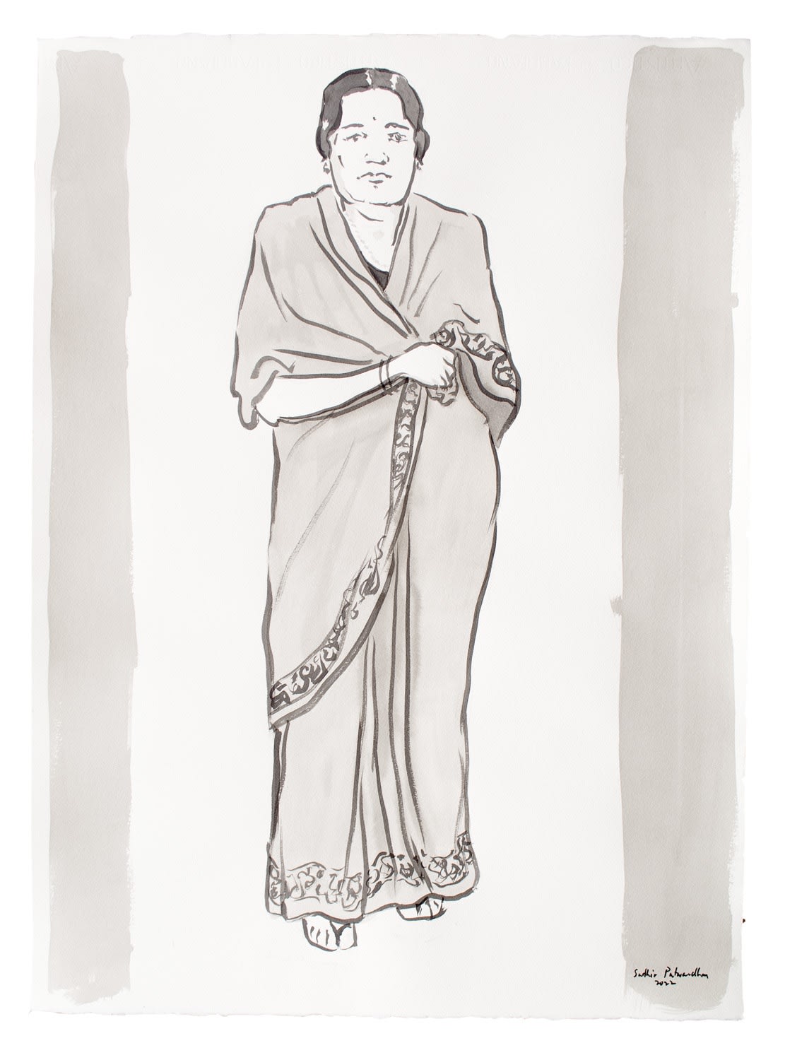 Sari Brush and ink on paper 2022