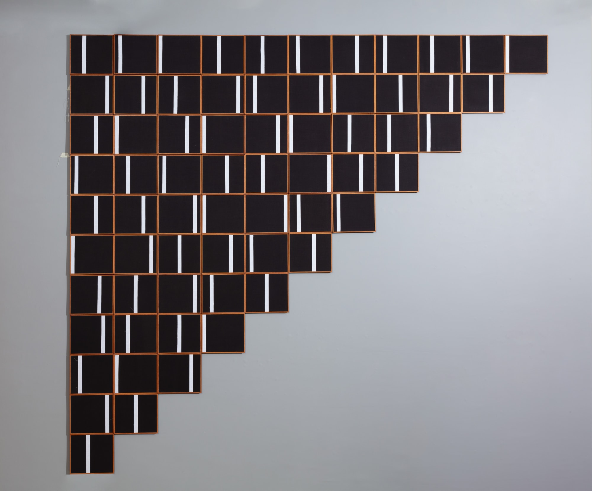 An Imagined Unreality, 2024 Archival glue, cambric, MDF 96 x 87.5 in | 8 x 8.5 in each