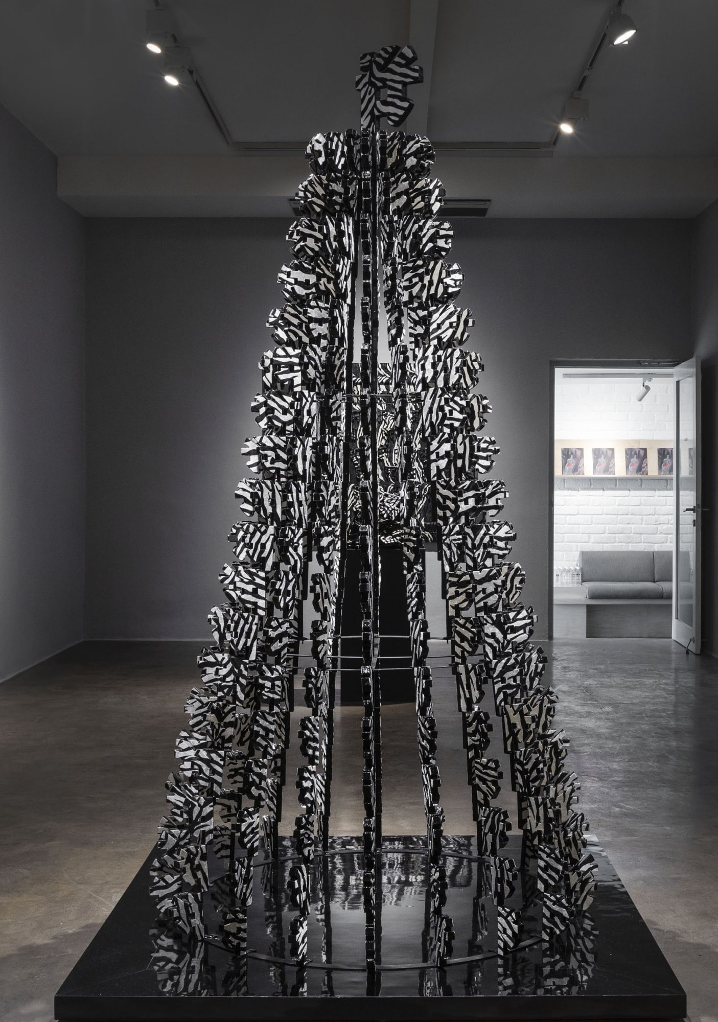 Anita Dube Big Mountain Wood, plywood, steel, MDF, paint, velvet and paint