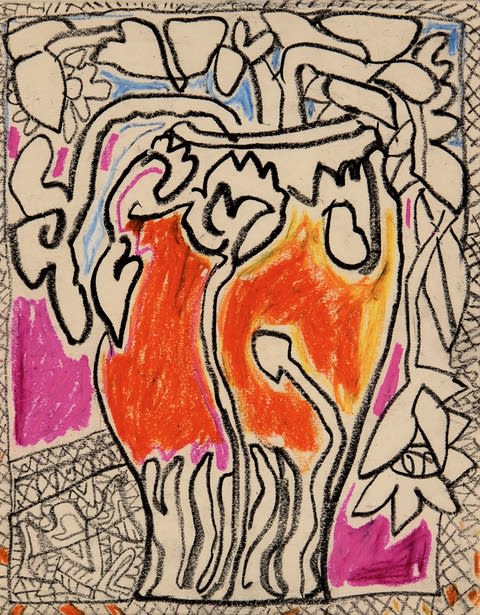 Jogen Chawdhury Untitled Oil pastel on paper 31 x 35 cm