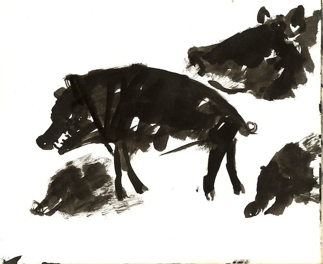 Somnath Hore Untitled Pen and ink on paper