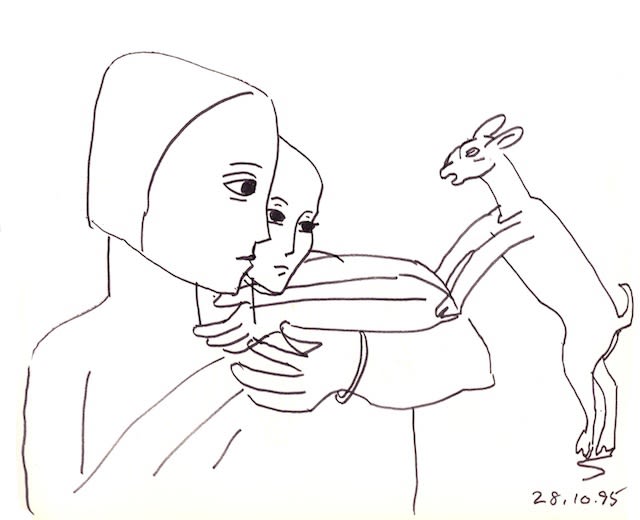 Somnath Hore Untitled, 1995 Pen and ink on paper