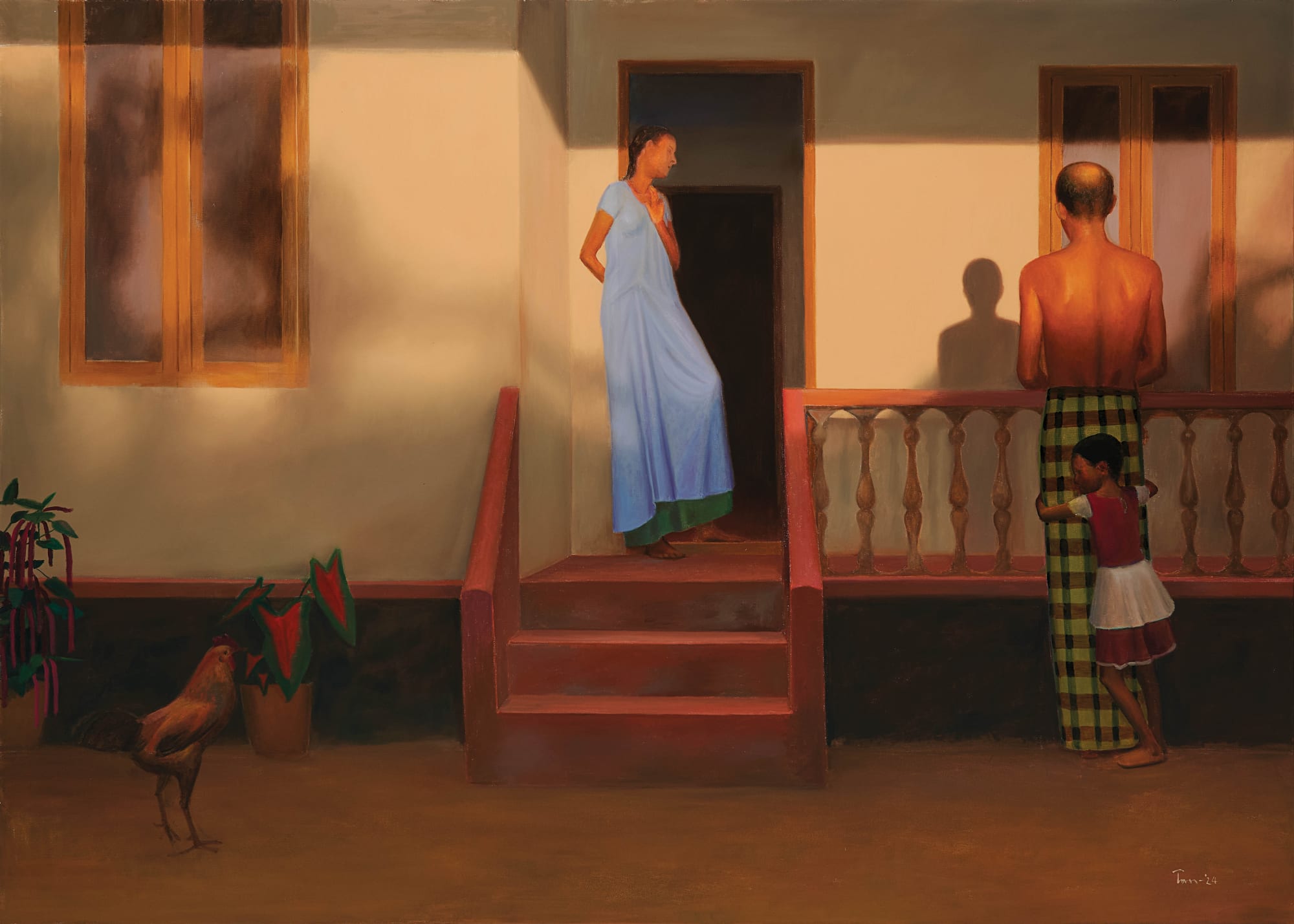 Tom Vattakuzhy Evening, 2024 Oil on canvas 60 x 84 in