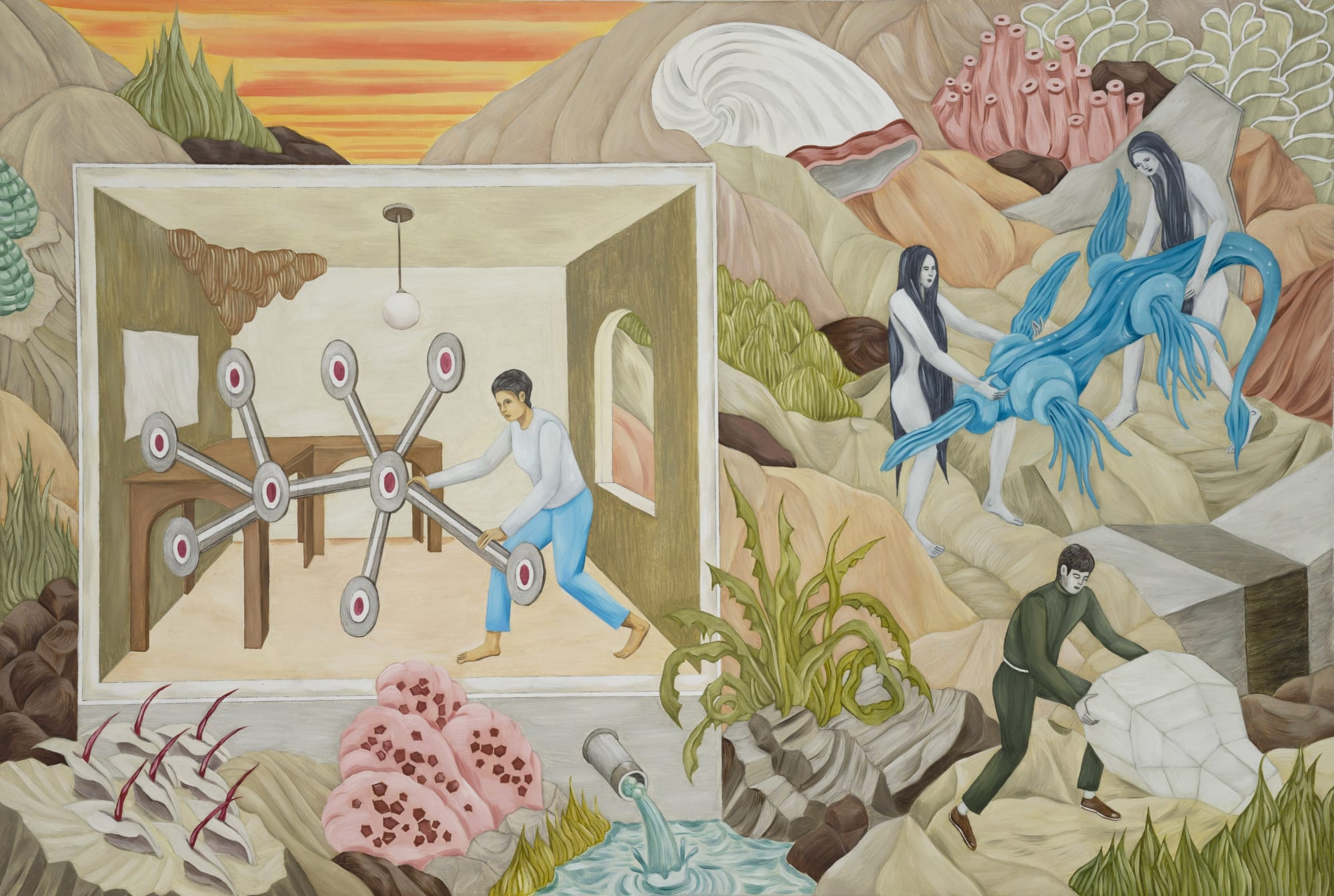 Shrimati Saha Difficult Shapes, 2023 Oil on linen 20.8 x 30.4 in