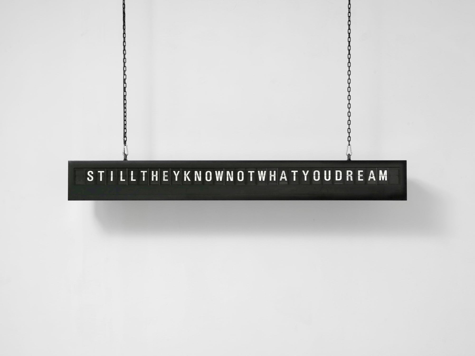 Shilpa Gupta WEARECLOSERTHANYOUEVERIMAGINED Motion flapboard