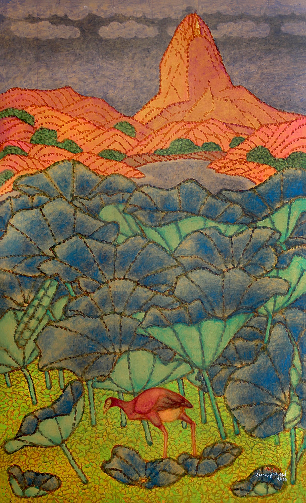 Eklingji Oil on canvas 78 x 48 in 2023