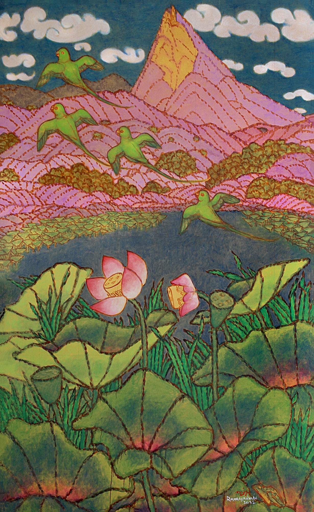 Eklingji Oil on canvas 78 x 48 in 2022