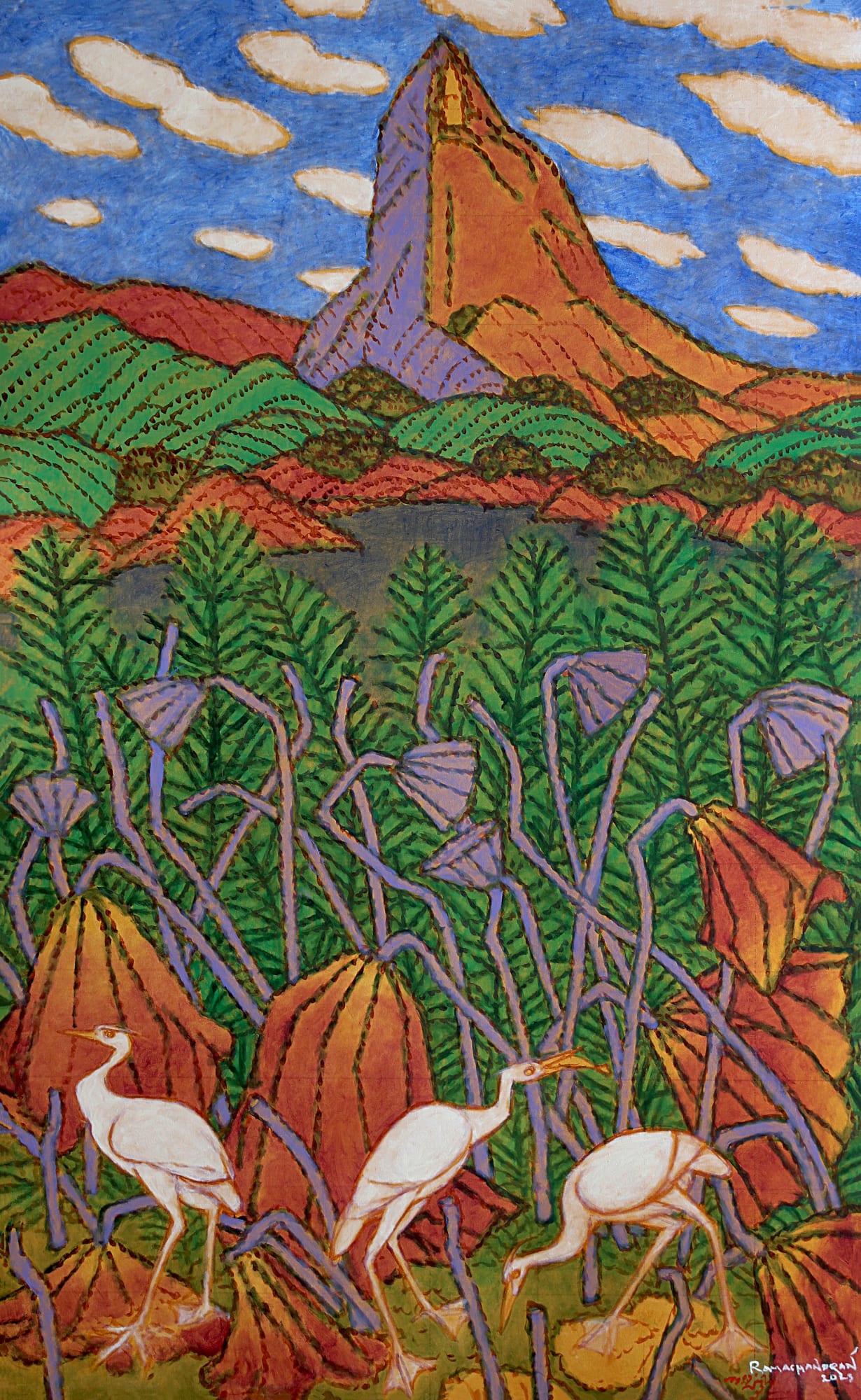 Eklingji Oil on canvas 78 x 48 in 2023