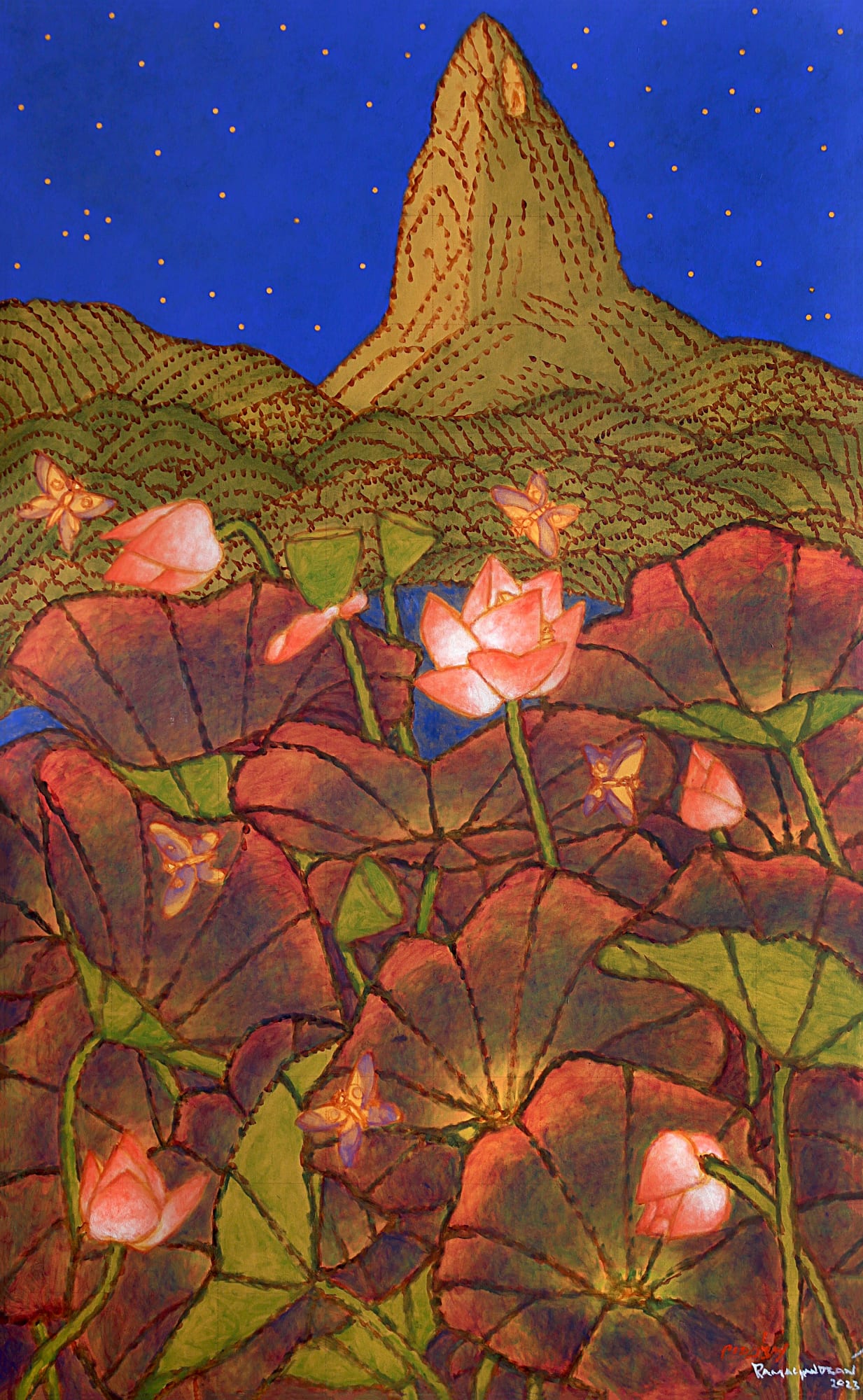 Eklingji Oil on canvas 78 x 48 in 2023