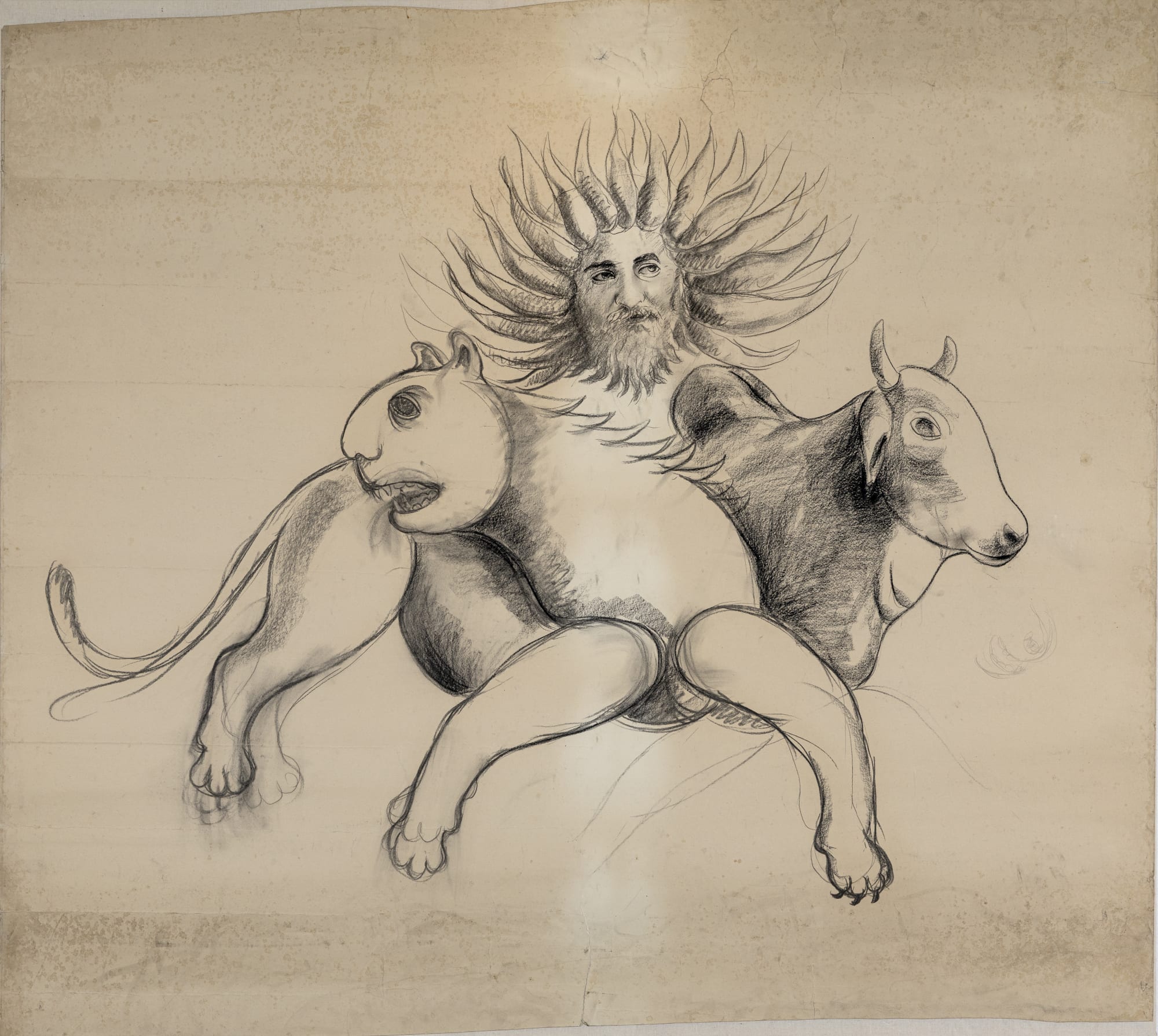 Untitled Dry pastel on paper 54 x 61 in