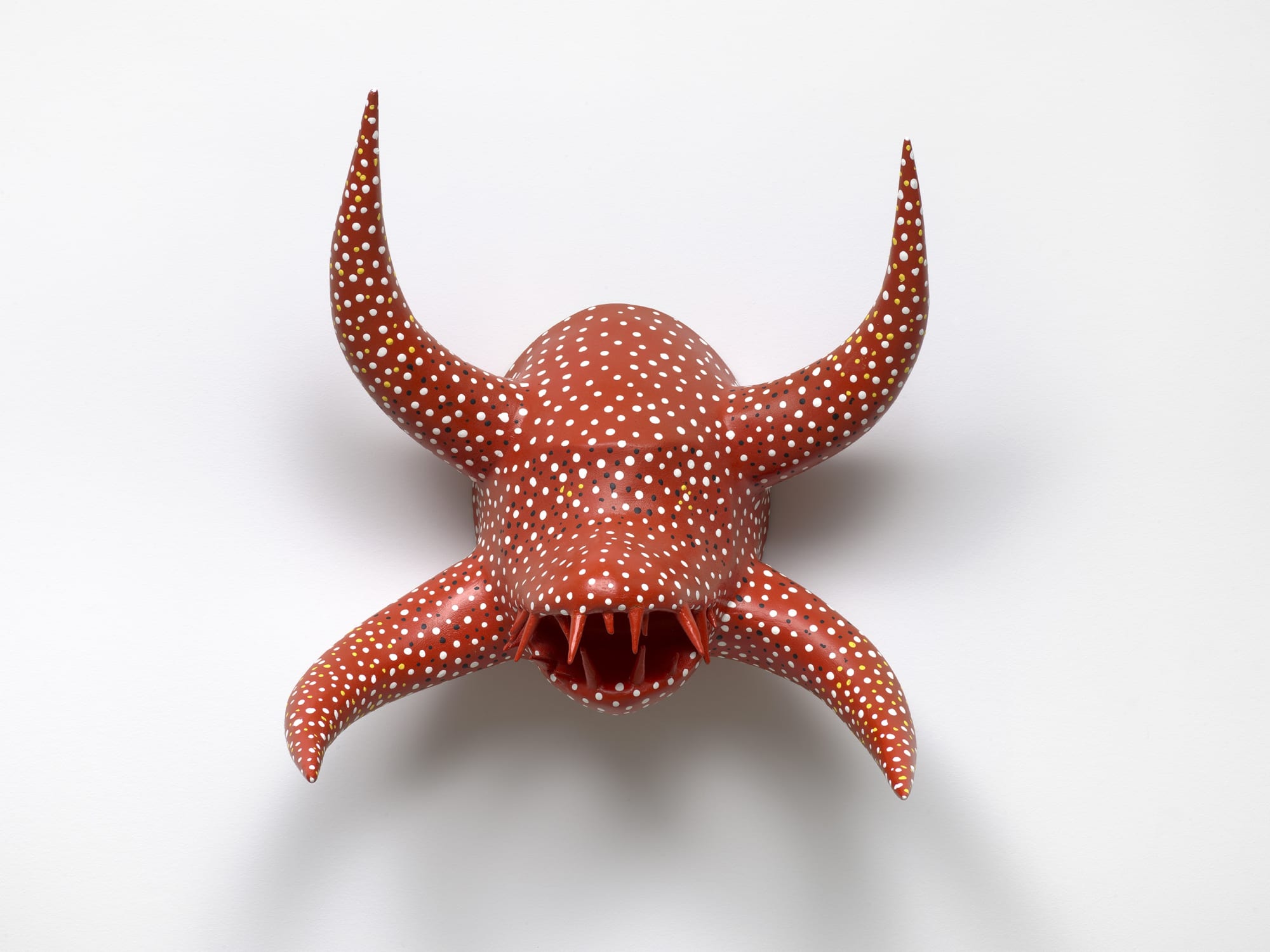 Diego Espaillat Veji, 2021 Newspaper, gesso, spray paint, latex paint, craft paper, Almidon Approx. 16 x 16 inches