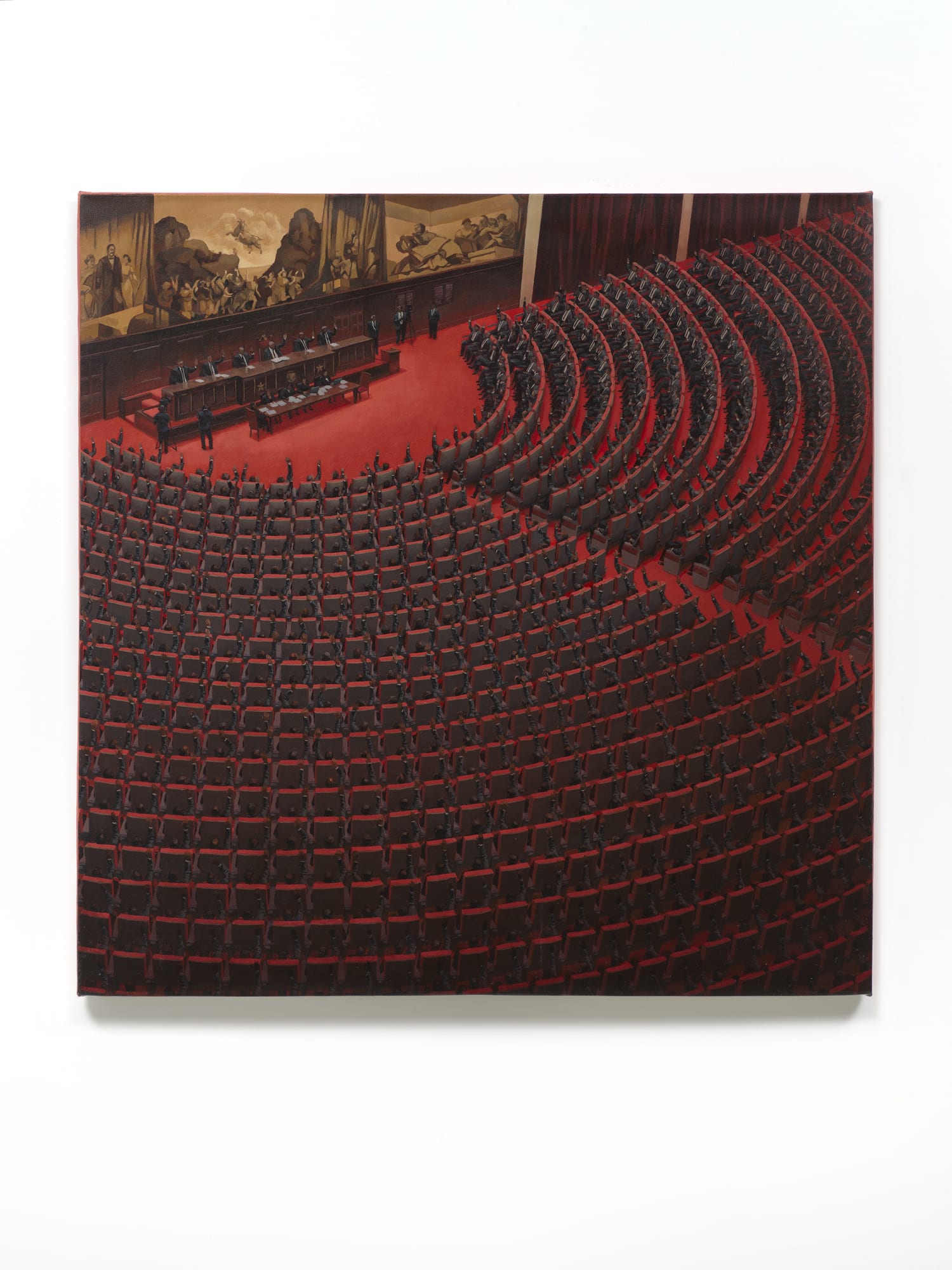 Jos&eacute; Morb&aacute;n Asamblea (2022), 2022 Oil on linen 38 x 38 inches