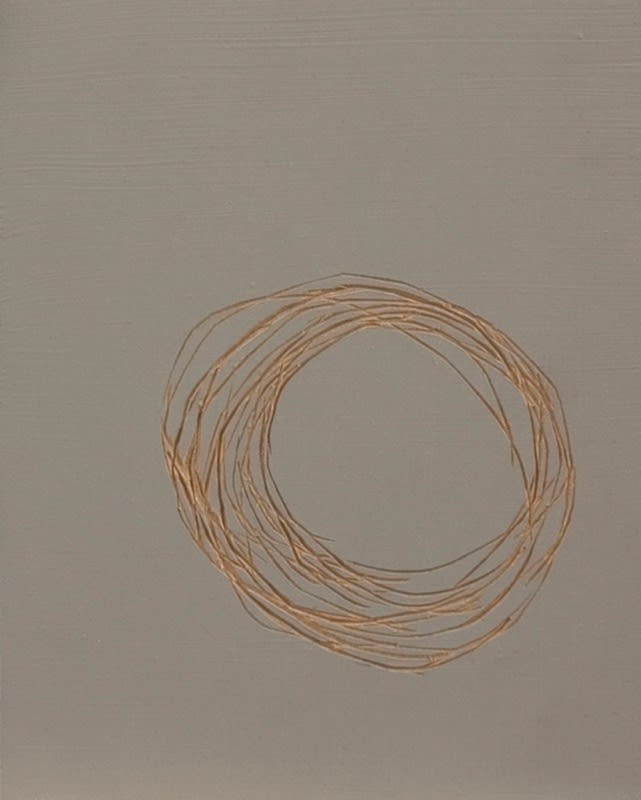 Carved painted panel, 2006.