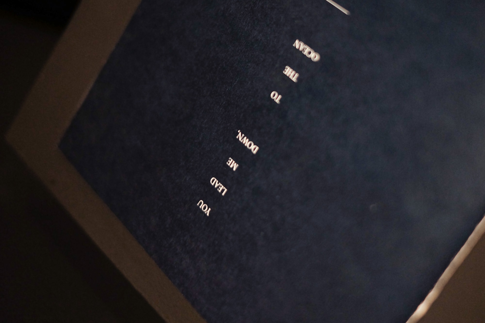 YOU LEAD ME DOWN, TO THE OCEAN