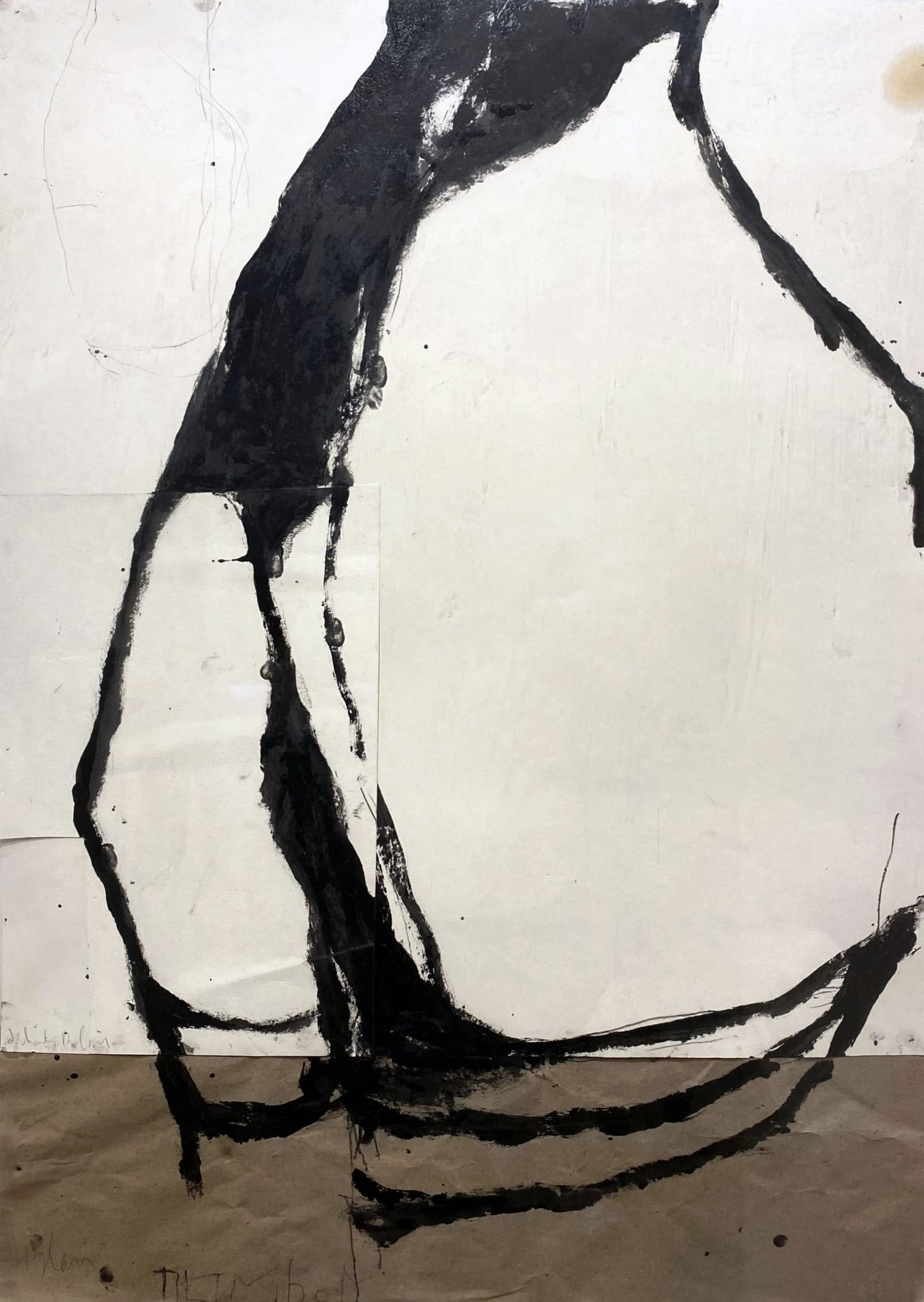 Jean-Charles BLAIS Sans titre 1989 Collage et peinture sur papier / Collage and painting on paper 88 x 63 cm