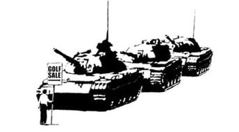 Banksy Golf Sale print