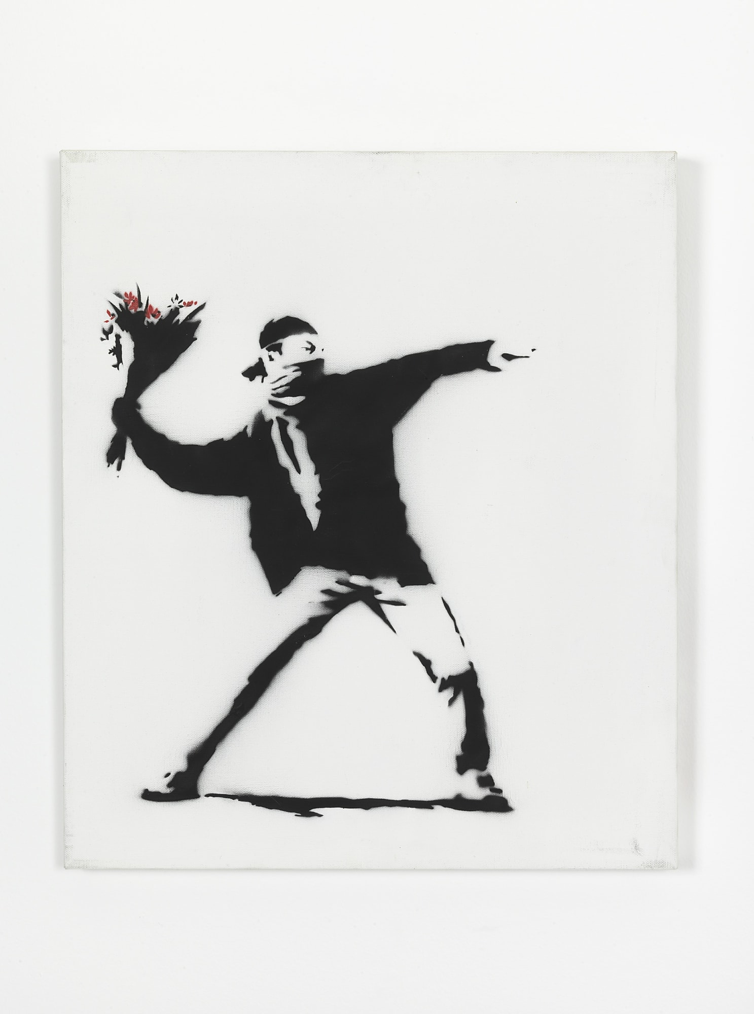 Banksy Love Is In The Air Flower Thrower print