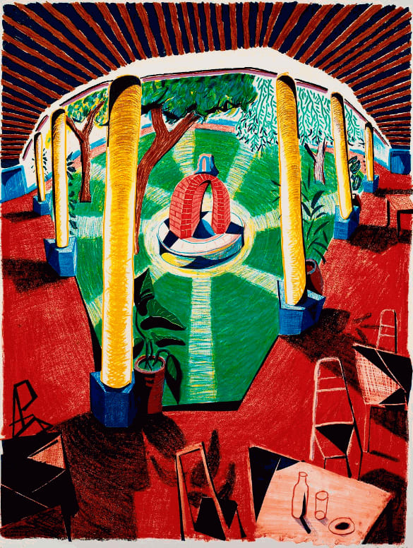 Hockney Views Of Hotel Well Iii