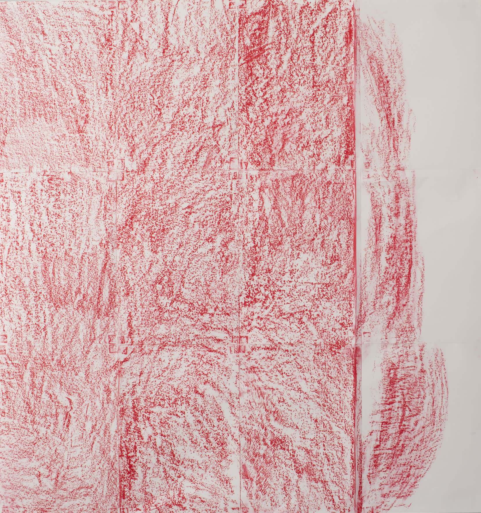 William Mackrell out of reach. red acrylic paint on wall