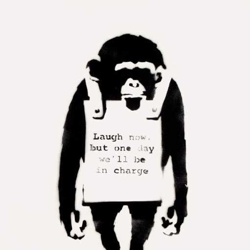 Banksy Laugh Now print