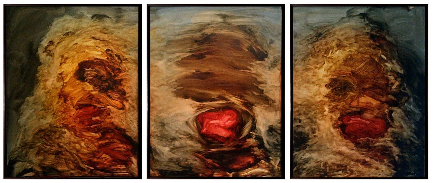 011232 Van Mullem Ink On Board 140Cm X 300Cm