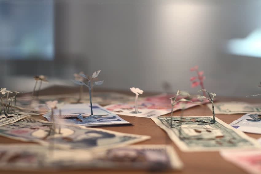 Secret Language of Flowers exhibition hanging in Andipa Gallery