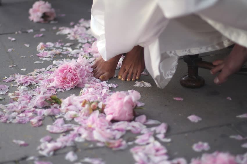 Secret Language of Flowers exhibition performance piece