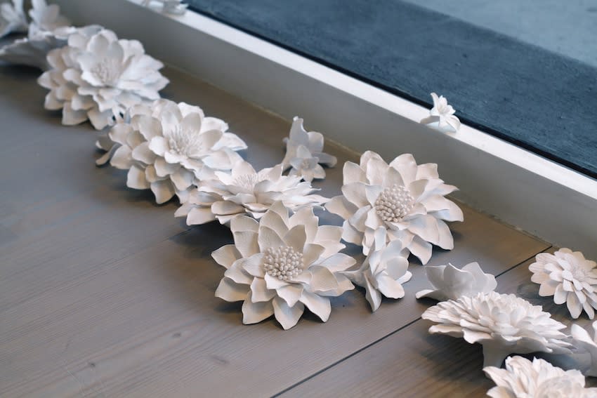 flower sculpture close up