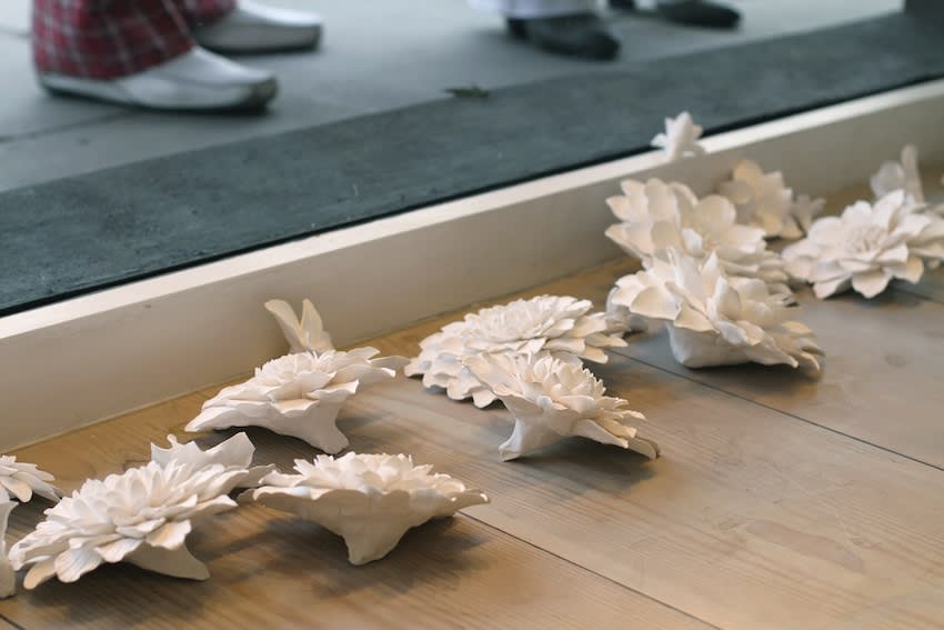 flower sculpture close up