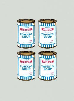 Banksy Soup Can Quad print