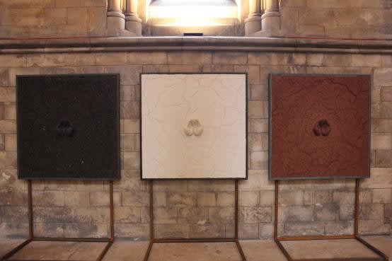 Peter Burke sculpture in Church