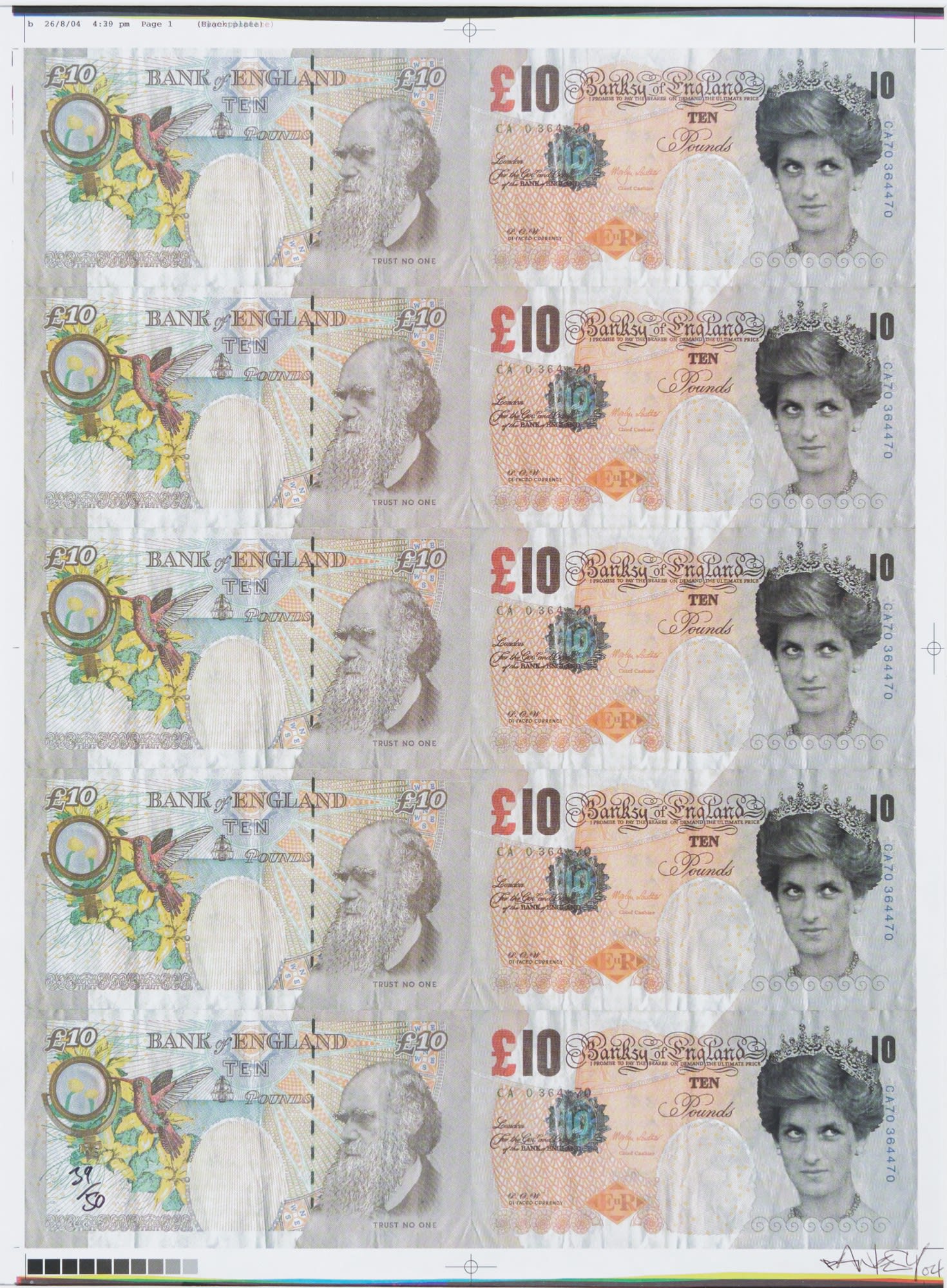 Banksy di-faced notes