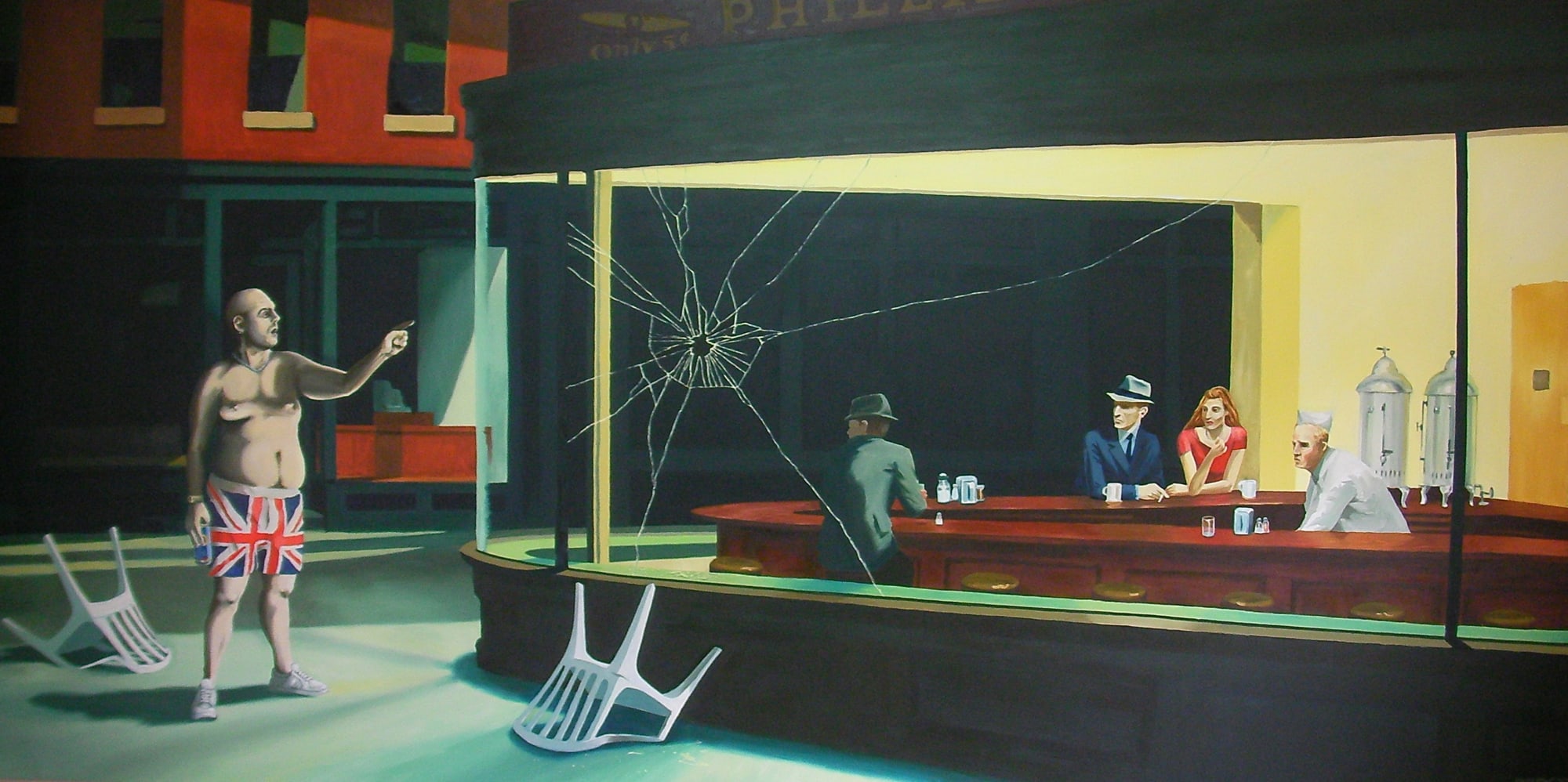 Banksy Are You Using That Chair