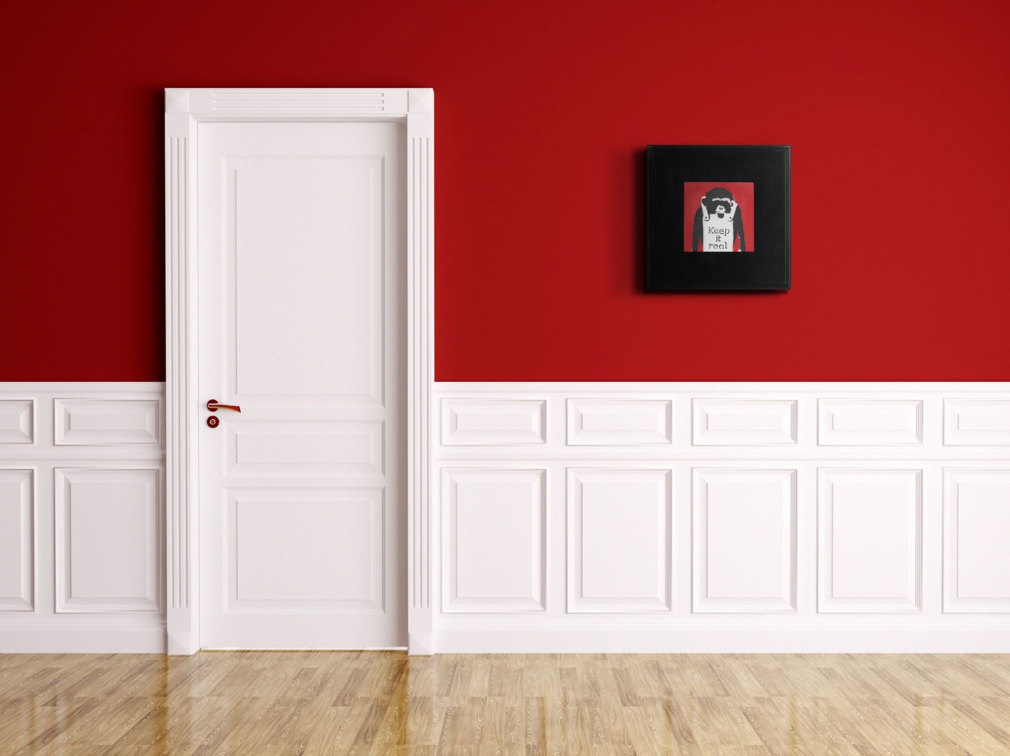 Banksy original art for sale Laugh Now painting