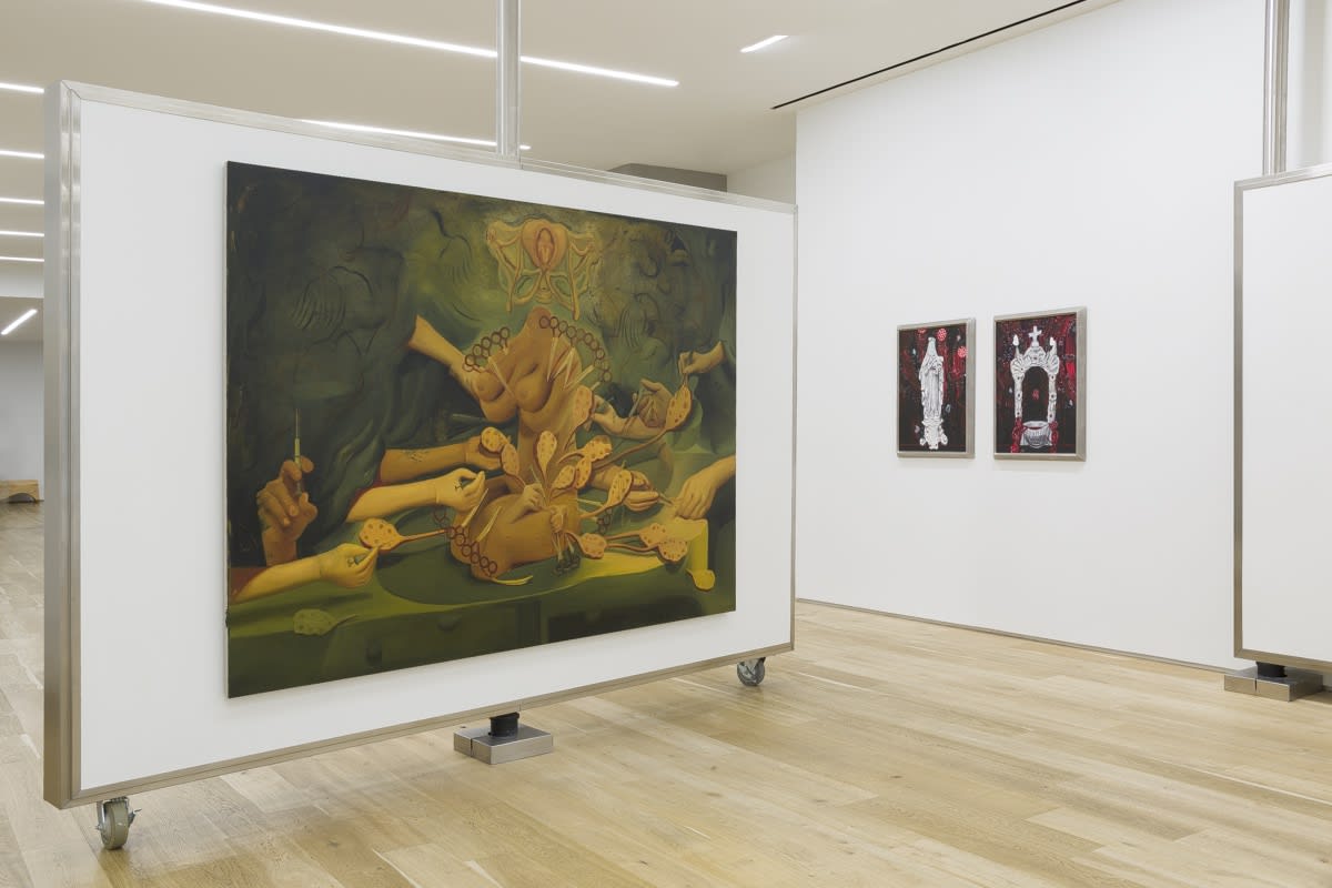 Installation view, MATERNITY LEAVE: NONE OF WOMEN BORN, 2023. Photo: Evan Sheldon.