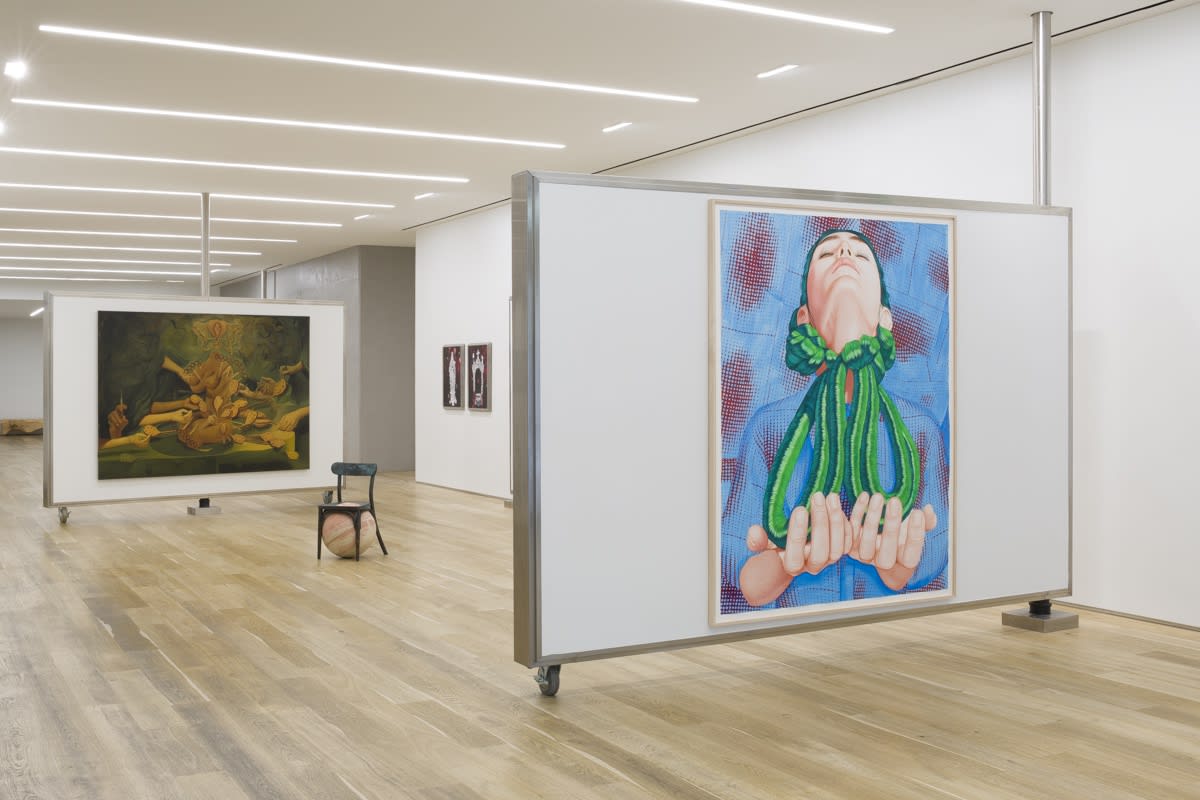 Installation view, MATERNITY LEAVE: NONE OF WOMEN BORN, 2023. Photo: Evan Sheldon.