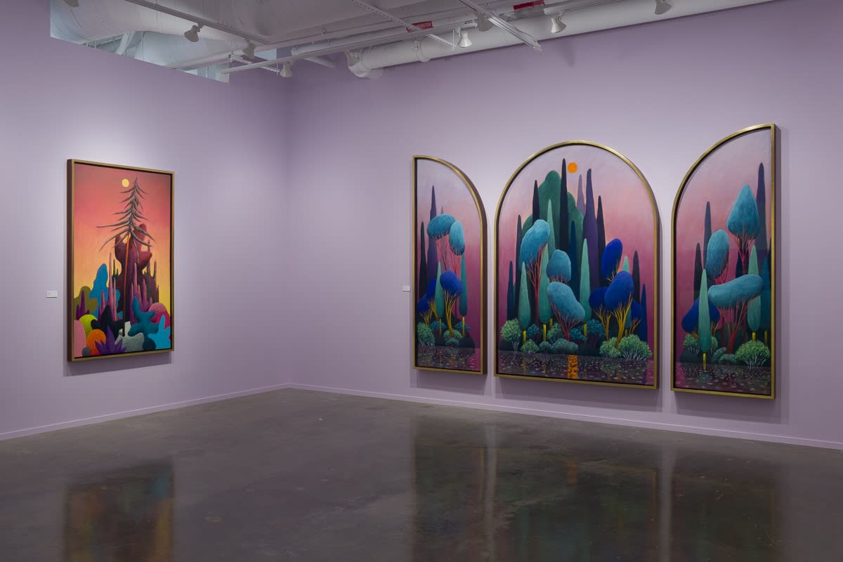 Installation view, Nicolas Party: Landscape, 2023. Photo: Evan Sheldon.