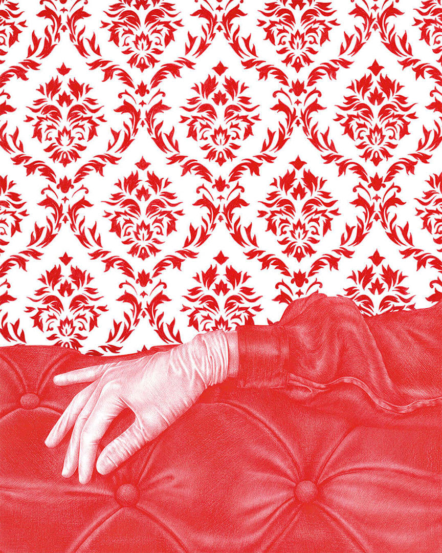 Aiste Stancikaite, April, 2020, coloured pencil on paper, 81 x 64 cm