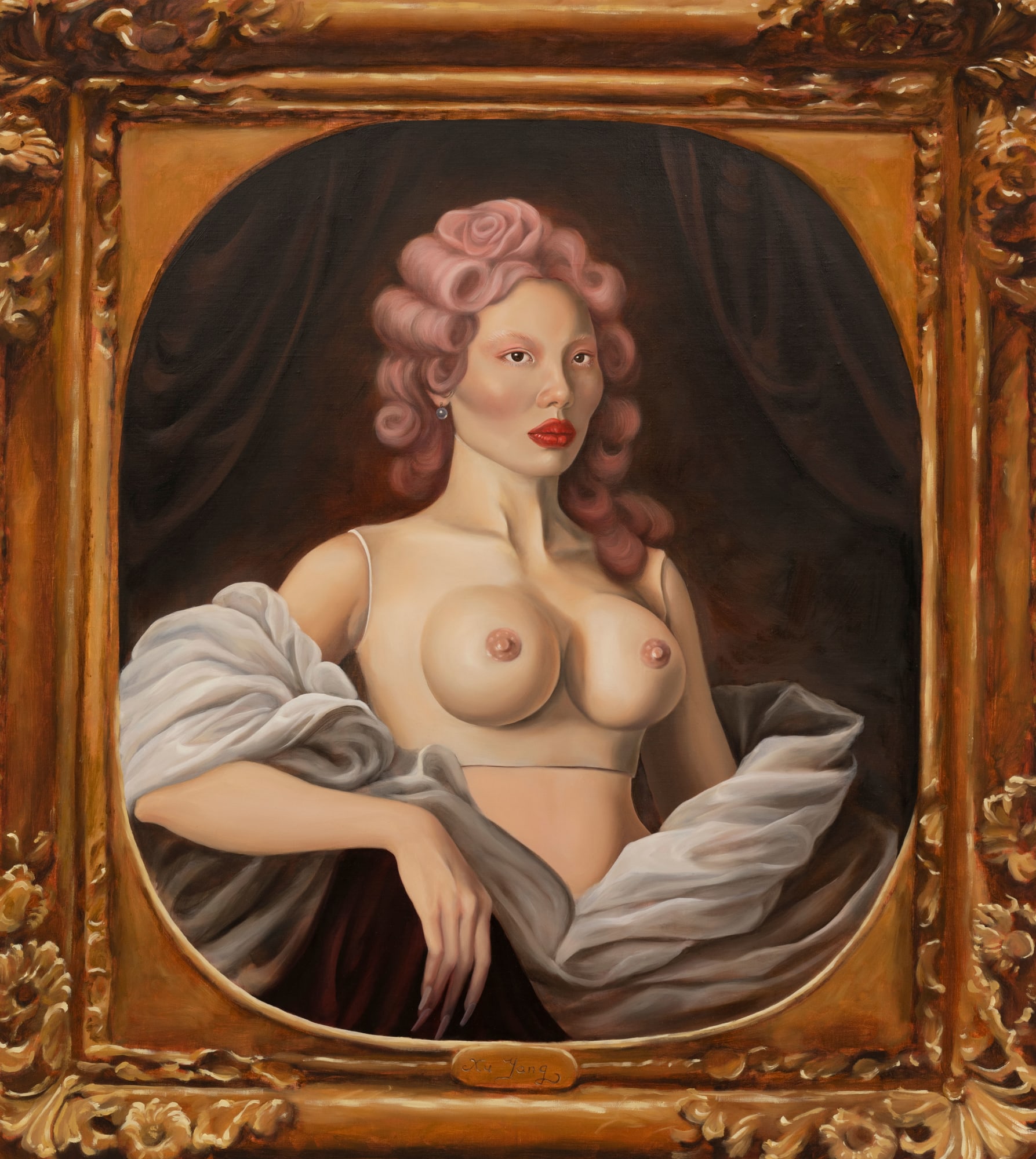 Xu Yang, Nothing is Imaginary, 2023, oil on linen, 95 x 85 cm