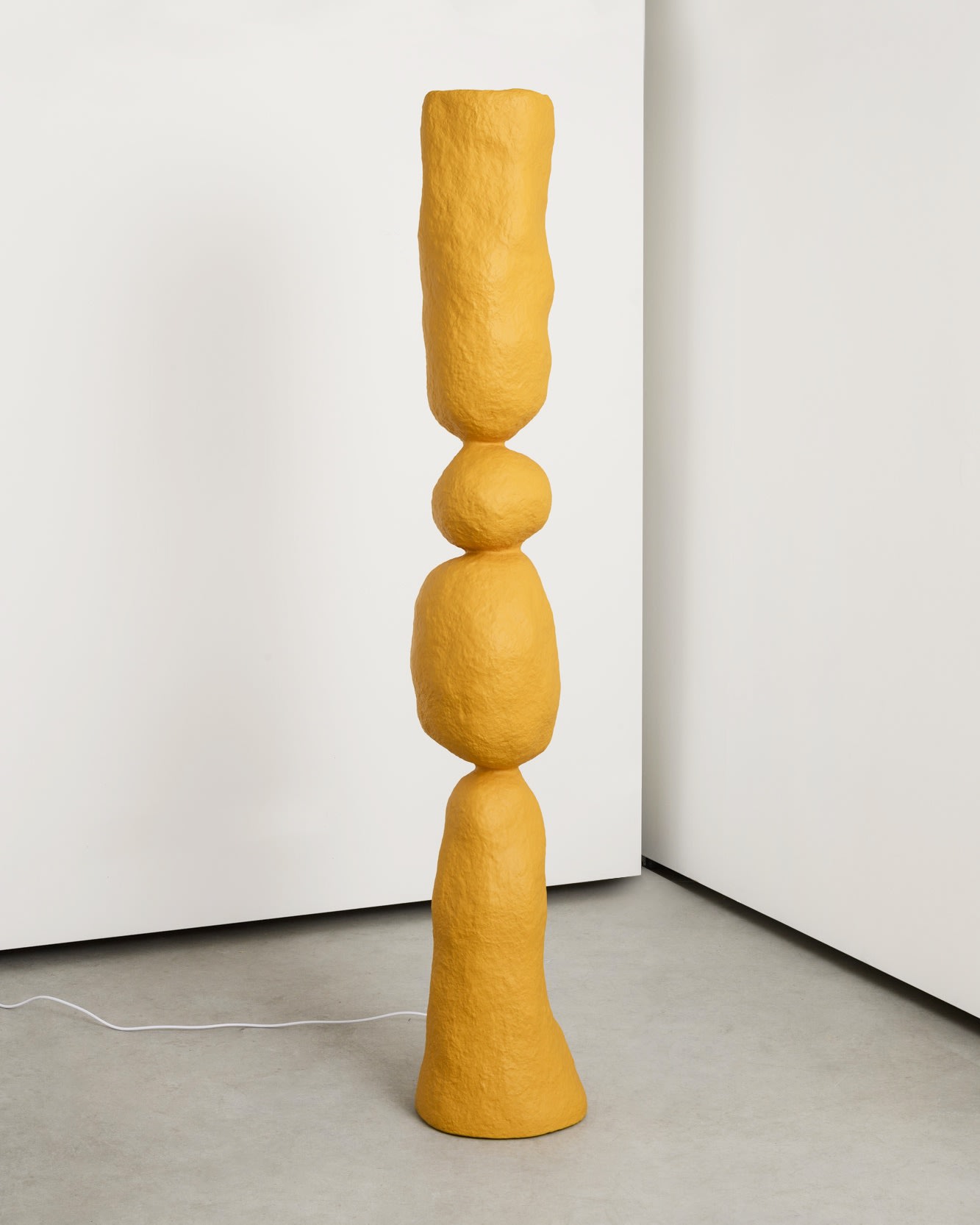 Yellow Collectible floor lamp designed by Humberto da Mata.