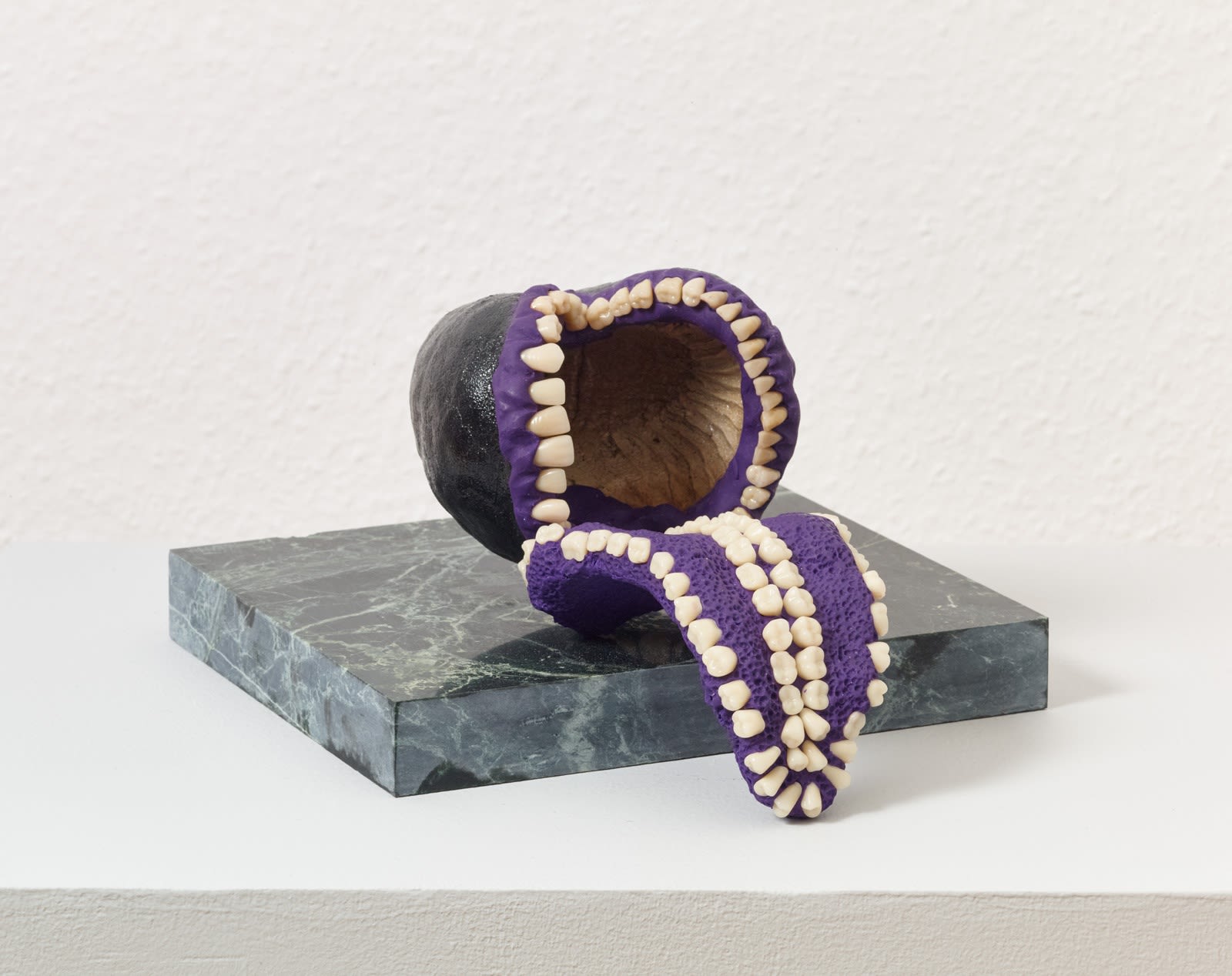 PRZEMEK BRANAS Plotka 9 [Rumour 9], 2020-2021 Emu ostrich eggshells, Sterculia Foetida tree nutshells, acrylic, modelling clay, aluminium, insulating tape, glue 16 x 23 x 30 cm | 6 1/4 x 9 1/8 x 11 3/4 in