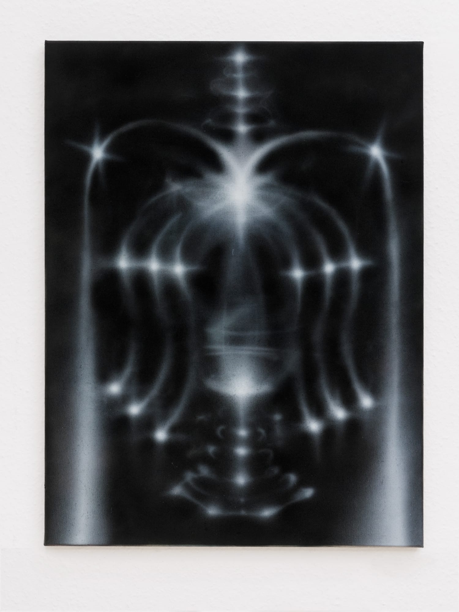 VERONIKA HAPCHENKO liquid, milk [płyn, mleko], 2021-2022 Acrylic and ink on canvas 80 x 60 cm | 31 1/2 x 23 31/50 in (HAPC0012)