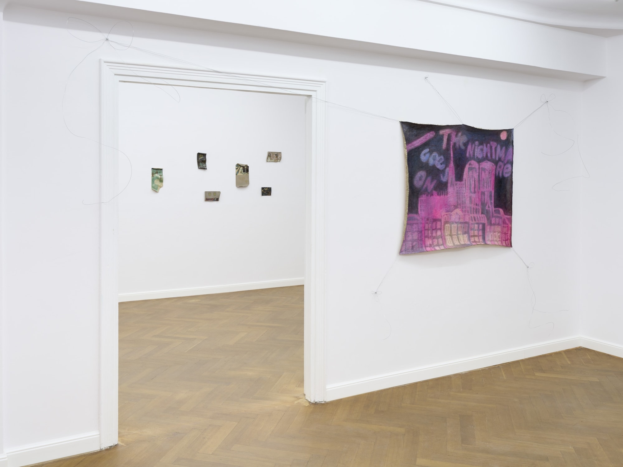 Installation view from "The language of the night" by Masha Silchenko at Import Export, Warsaw, 2024 | Photo: Błażej Pindor