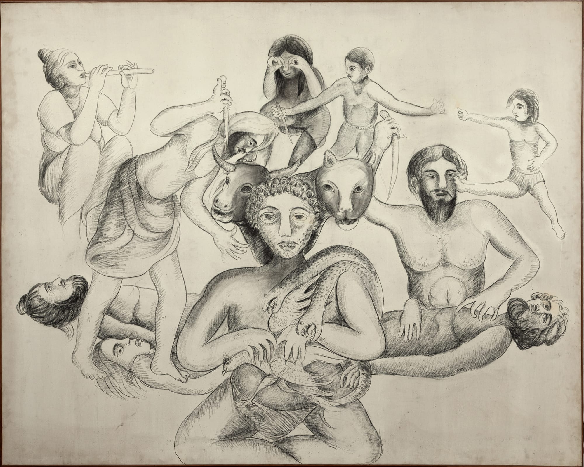 1984, Charcoal on canvas, 69 x 86 in