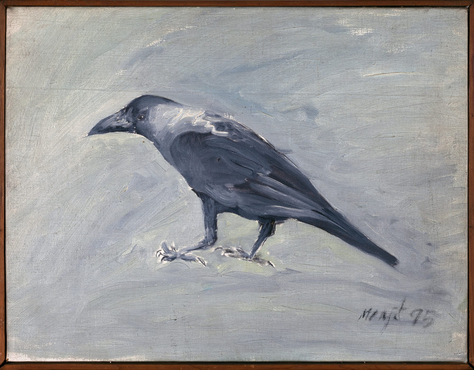 Crow, 1995, Oil on canvas, 15.3 x 12 in